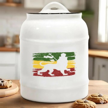 Discover Lion Of Judah Reggae Music Rastafari Rasta Gift Ceramic Cookie Jars