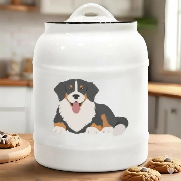 Discover Bernese Mountain Dog Face Ceramic Cookie Jars