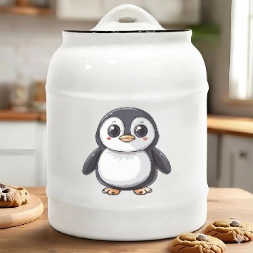 Discover Adorable Penguin Character Embraces Your Style Ceramic Cookie Jars