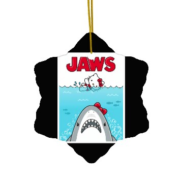 Discover Funny Hello Kitty Unisex Ceramic Ornaments, Jaws Ceramic Ornaments