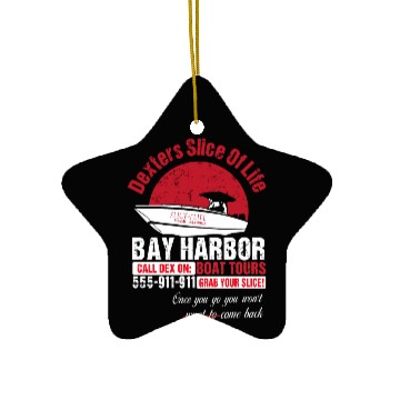 Discover Cool Dexter Bay Harbor Boat Tours Ceramic Ornaments