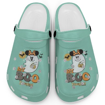 Discover Disney Park My Boo Ghost Minnie Mouse Disneyland Halloween Clogs