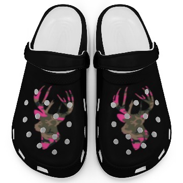 Discover Deer -S Camo Outfitter Black Clogs