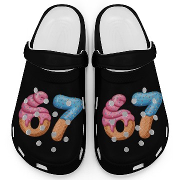 Discover 67 Ice Cream Drip Meme Funny Six Seven Gen Alpha Clogs