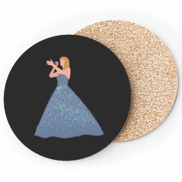 Discover Eras-tour enchanted blue dress Coasters