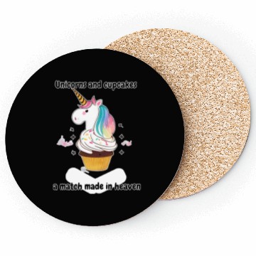 Discover Unicorns Cupcake - Cute and Magical Coasters