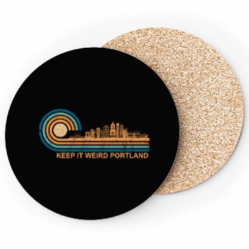 Discover Keep It Weird Portland Oregon Skyline Retrokeep it Coasters
