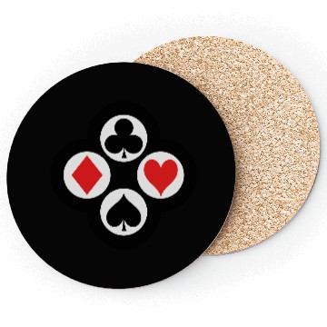 Discover Poker Suits Circle Vector Coasters