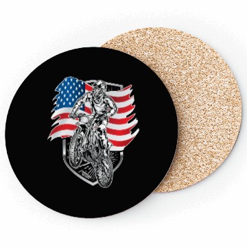 Discover Motocross USA Flag Coasters