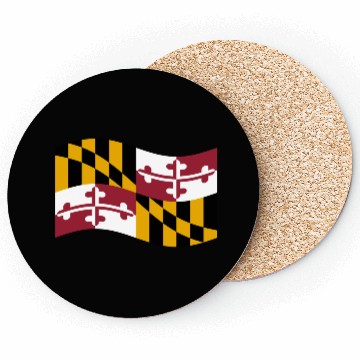 Discover Waving Maryland Flag Coasters