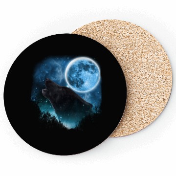 Discover Black Wolfs Skylight 3pxc Coasters