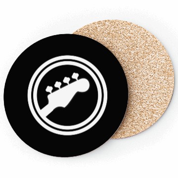 Discover Bass Guitar Logo Coasters