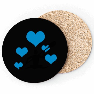 Discover Canoe with 5 hearts Coasters