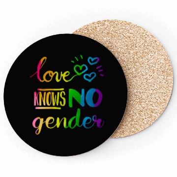Discover Love Knows No Gender LGBT Pride Rainbow Coasters