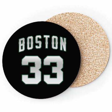 Discover Boston 33 white number Coasters
