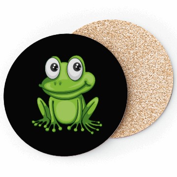 Discover Smiling Cartoon Frog Coasters