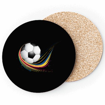Discover Abstract football green colorful wave Coasters