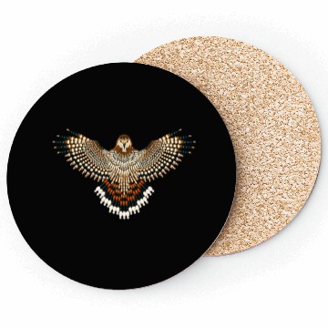 Discover Beaded Red-Tailed Hawk Coasters