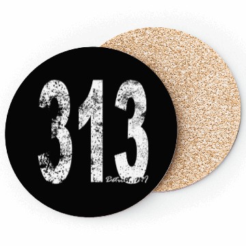 Discover Vintage Detroit Area Code 313 Coasters