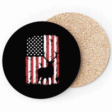 Discover Deer Hunting Flag Coasters