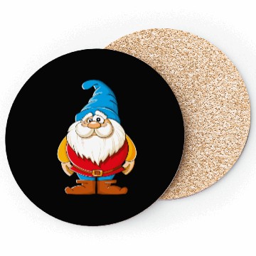 Discover Santa Claus cartoon funny Gnome cool vector image Coasters