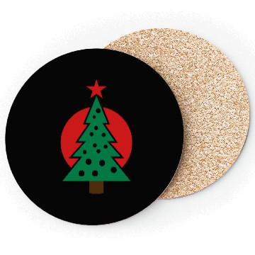 Discover christmas tree with circle Coasters