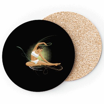Discover Yoga Woman Coasters