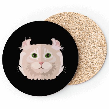 Discover white cat Coasters