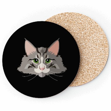 Discover grey cat Coasters