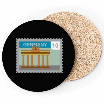 Discover germany mail stamp Coasters