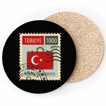Discover stamp turkey Coasters