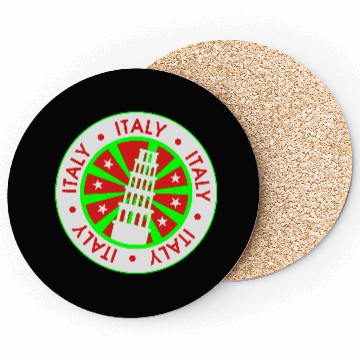 Discover italy sticker Coasters