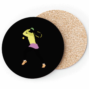 Discover tennis player Coasters