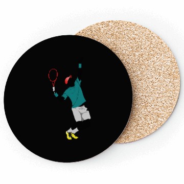 Discover tennis player Coasters