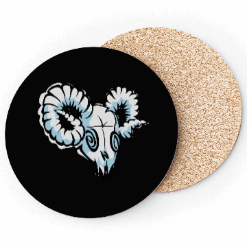 Discover aries skull Coasters