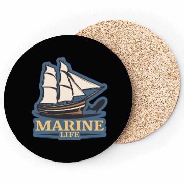 Discover marine life logo Coasters