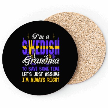 Discover Im A Swedish Grandma Coasters