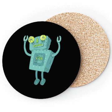 Discover 03 robot 11 png vectorstock 4842445 Coasters