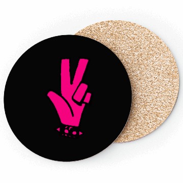 Discover Punk Hand Peace Coasters