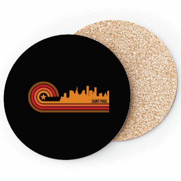 Discover Retro Style Saint Paul Minnesota Skyline Coasters
