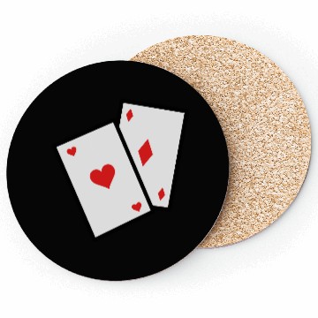 Discover Gambling Poker Cards Coasters