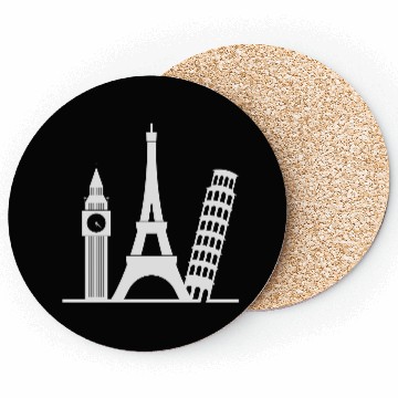 Discover Europe / London,Paris,Pisa Coasters