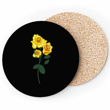 Discover yellow rose Coasters