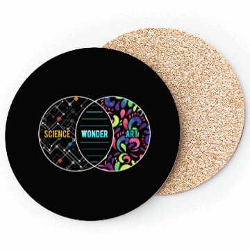Discover Science Wonder Art Overlapping Circles Gift Coasters
