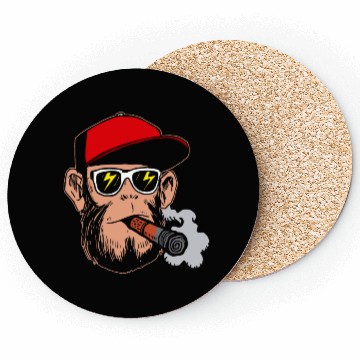 Discover Monkey smoke gift weed ganja Coasters