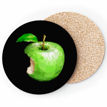 Discover Green Apple With A Bite Coasters