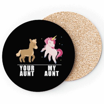 Discover Your Aunt My Aunt Unicorn Coasters