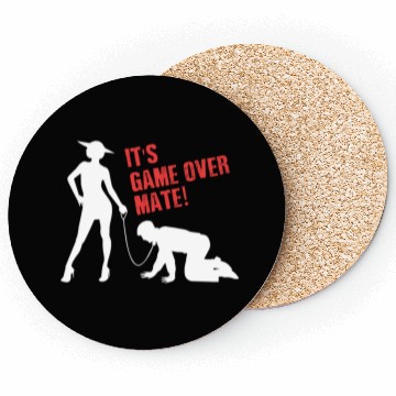 Discover Funny Grunge Game Over Mate Stag Night Party Coasters