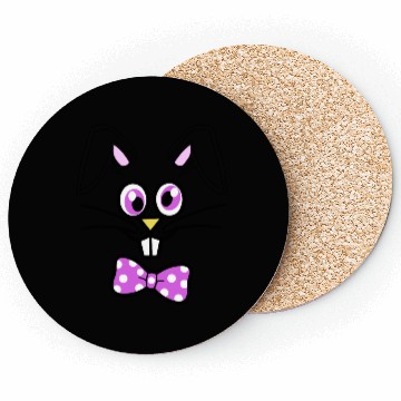 Discover Cute Bunny Face Happy Easter Coasters