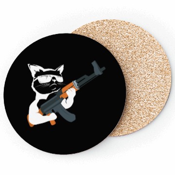 Discover Gunning for Kitties funny Cat Gift Coasters Coasters